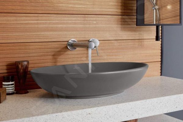 Villeroy & Boch Loop&Friends – Aufsatzwaschtisch, 560×380 Mm, Mit Überlauf, CeramicPlus, Graphite 4A4700i4 7