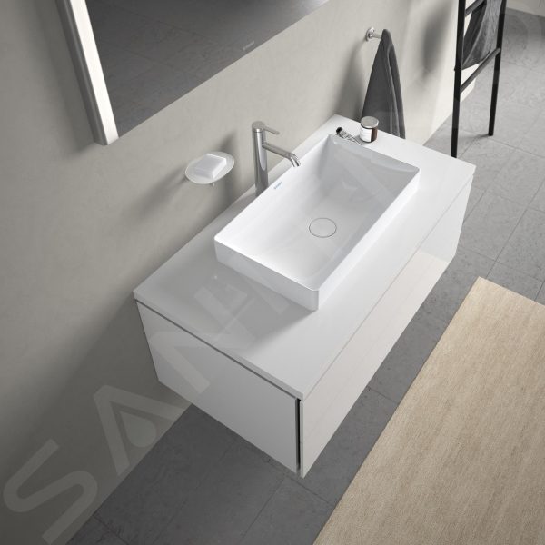 Duravit DuraSquare – Waschtischschale 600×335 Mm, DuraCeram, Mit WonderGliss, Alpinweiß 23556000001 4