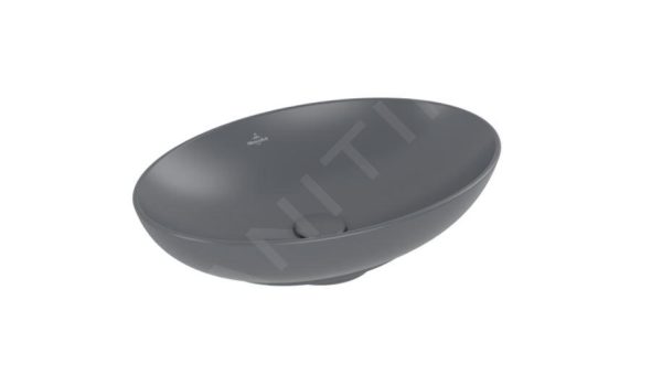 Villeroy & Boch Loop&Friends – Aufsatzwaschtisch, 560×380 Mm, Mit Überlauf, CeramicPlus, Graphite 4A4700i4 1