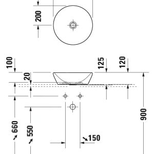 Duravit D-Neo – Einbauwaschtischschale Durchschnitt 400 Mm, WonderGliss, Weiß 23714000701 10