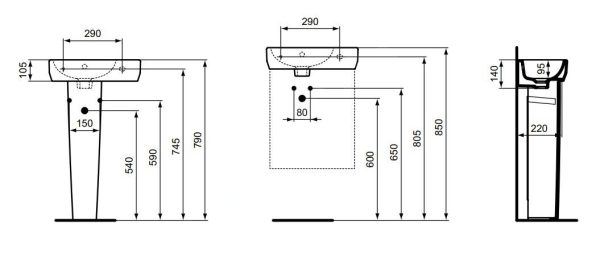 Ideal Standard I.Life S – Säule, Weiß E253901 3