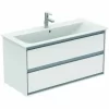 Ideal Standard CONNECT Air Möbel-Waschtischunterschrank, 1000mm, 2 Auszüge, E0821, Farbe: Braun Matt / Weiß Matt – E0821VY 7