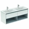 Ideal Standard CONNECT Air Möbel-Doppelwaschtischunterschrank, 1200 Mm, 2 Auszüge, E0829, Farbe: Hellgrau Glänzend / Weiß Matt – E0829EQ 7