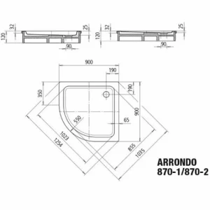 Ideal Standard Ultra Flat S Quadratische-Brausewanne 800x800mm, K8214, Farbe: Quarzgrau – K8214FS 6