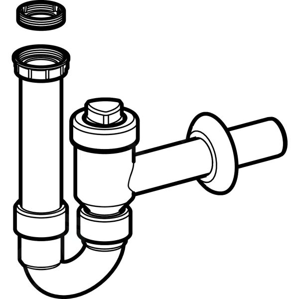 Geberit Zubehör – Rohr-Geruchsverschluss, Verschließbar, Rückflussventil, Waagrechter Auslauf, D 40 Mm 152.860.11.1 4
