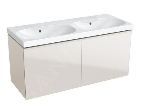 Geberit Acanto – Doppelwaschtisch 1200×482 Mm, Mit 2 Hahnlöcher, Mit Überlauf, Weiß 500.627.01.2 4