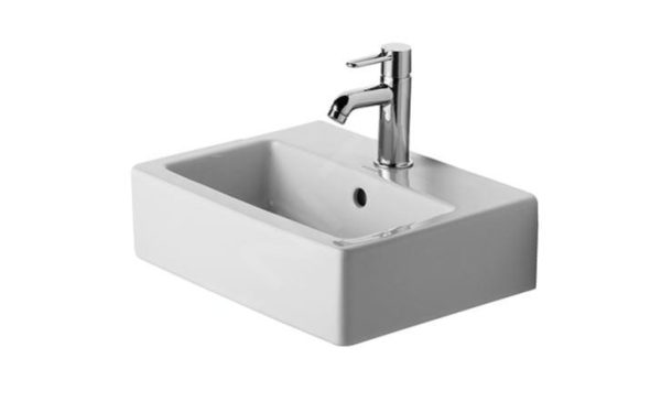 Duravit Vero – Einbauhandwaschbecken 450×350 Mm, 1 Hahnloch, Mit WonderGliss, Alpinweiß 07044500271 1