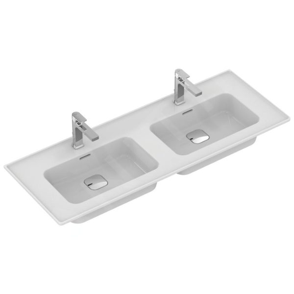 Ideal Standard Strada II – Doppelwaschtischunterschrank 1240×460 Mm, 2 Hahnlöcher, Mit Ideal Plus, Weiß T3005MA 4