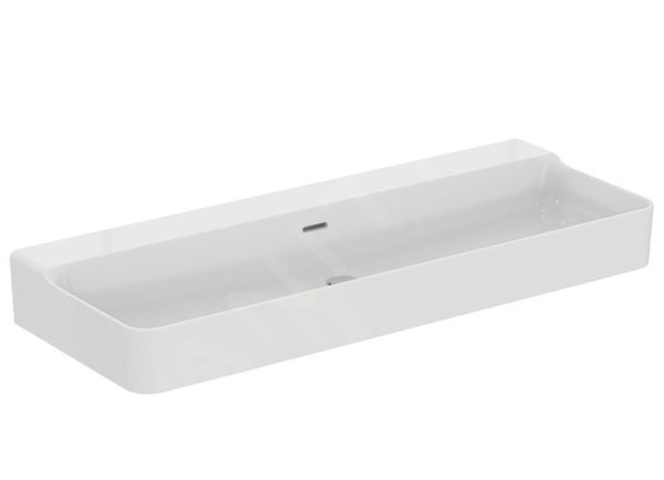 Ideal Standard Conca Ceram – Aufsatzwaschtisch 1200×450 Mm, Mit Überlauf, Ohne Hahnloch, Weiß T384101 1