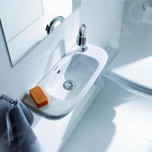 Duravit D-Code – Handwaschbecken 500×220 Mm, Mit 1 Hahnloch Rechts, Weiß 07065000082 12