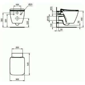 Ideal Standard STRADA II – AQUABLADE WC-Becken Und Ultradünner WC-Deckel Mit Fallbremse (T359601) 11