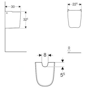 Geberit Smyle – Halbsäule Für Waschbecken, Weiß 500.576.01.1 7