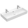 Villeroy & Boch Memento 2.0 – Doppelwaschbecken 1000×470 Mm, Mit Überlauf, 2 Hahnlöchern, Alpinweiß 4A22A401 11