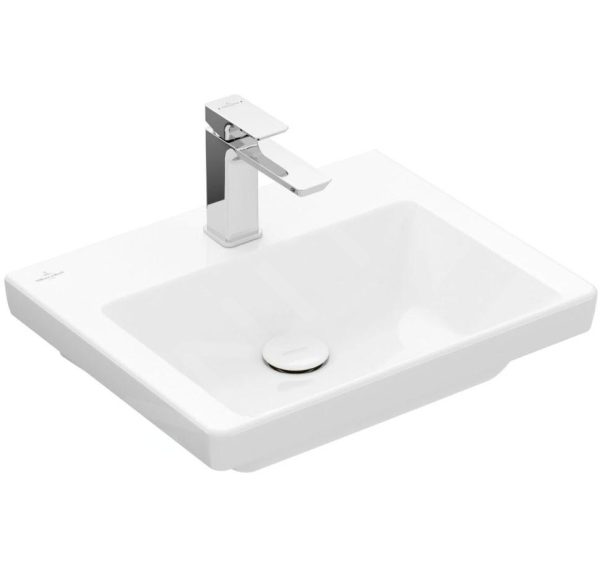 Villeroy & Boch Subway 3.0 – Möbelhandwaschbecken 500×400 Mm, Ohne Überlauf, Mit Hahnloch, Alpinweiß 4370FG01 1