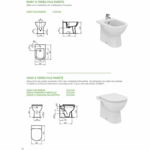 IDEAL STANDARD Back To Wall Sanitärkeramik Dolomite Gemma 2 Wc Sitz Und Bidet 9