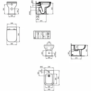 Wandbündige Sanitärkeramik Mit Soft-Close-Sitz, Life Ideal Standard-Kollektion 15