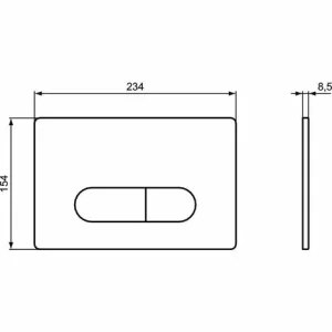 Weiße Betätigungsplatte Für Ideal Standard Oleas M1 Smarthflush Spülaktivierung 6