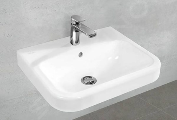 Villeroy & Boch Architectura – Waschbecken, 600×500 Mm, Mit Überlauf, Mit Hahnloch, CeramicPlus, Alpinweiß 418865R1 4