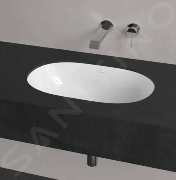 Villeroy & Boch O.novo – Unterbauwaschtish, Ohne Hahnloch, Mit Überlauf, 530 Mm X 320 Mm, Weiß, Mit Ceramicplus 416250R1 5