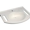 Geberit Publica – Barrierefreier Waschtisch 600x550x115 Mm, Ohne Überlauf, Hahnloch, Alpinweiß 402160016 16