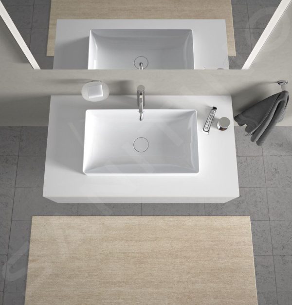 Duravit DuraSquare – Waschtischschale 600×335 Mm, DuraCeram, Mit WonderGliss, Alpinweiß 23556000001 5