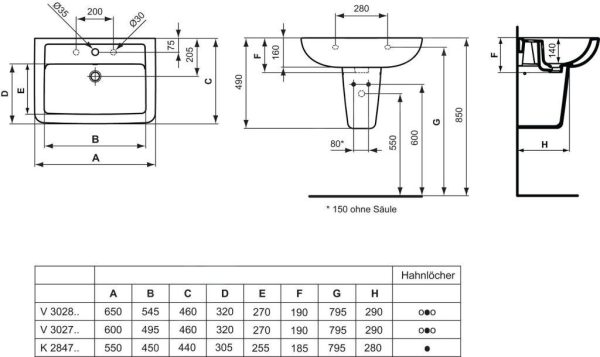Ideal Standard Eurovit – Halbsäule Für Waschtisch, Weiß V921101 3