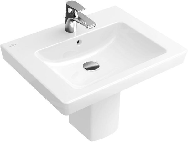 Villeroy & Boch Subway 2.0 – Waschbecken Mit Überlauf, 600×470 Mm, CeramicPlus, Alpinweiß 711360R1 1