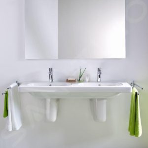 Duravit D-Code – Möbel-Doppelwaschtisch 1200×490 Mm, Mit 1 Hahnloch, Alpinweiß 03481200002 10
