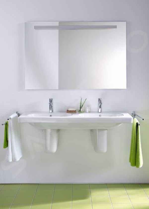 Duravit D-Code – Möbel-Doppelwaschtisch 1200×490 Mm, Mit 1 Hahnloch, Alpinweiß 03481200002 4