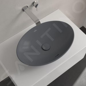 Villeroy & Boch Loop&Friends – Aufsatzwaschtisch, 560×380 Mm, Mit Überlauf, CeramicPlus, Graphite 4A4700i4 16