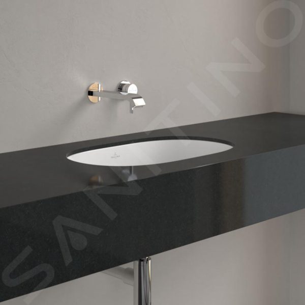 Villeroy & Boch O.novo – Unterbauwaschtish, Ohne Hahnloch, Mit Überlauf, 530 Mm X 320 Mm, Weiß, Mit Ceramicplus 416250R1 6