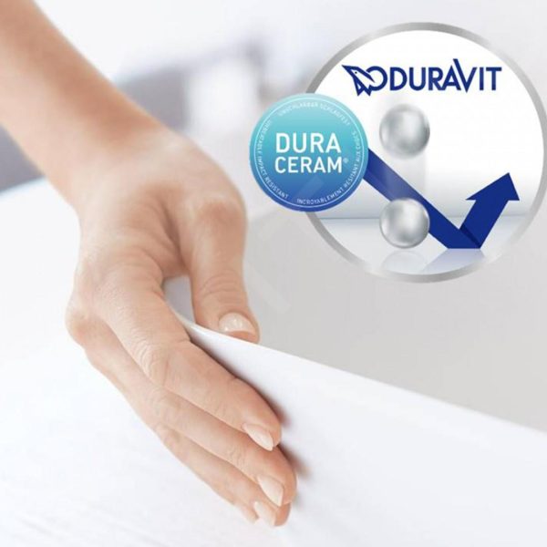 Duravit DuraSquare – Waschtischschale 600×335 Mm, DuraCeram, Mit WonderGliss, Alpinweiß 23556000001 9