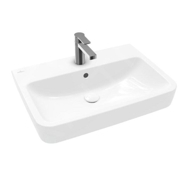 Villeroy & Boch O.novo – Waschbecken 650×460 Mm, Mit Überlauf, Mit Hahnloch, AntiBac, CeramicPlus, Alpinweiß 4A4165T2 1