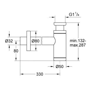 Grohe Siphons – Design Siphon, Nickel Poliert 28912BE0 7