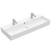 Villeroy & Boch Memento 2.0 – Doppelwaschbecken 1200×470 Mm, Mit Überlauf, 2 Hahnlöchern, Alpinweiß 4A22C401 19