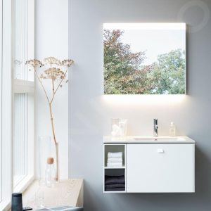 Duravit ME By Starck – Möbelwastisch Asymetrisch 830×490 Mm, 1 Hahnloch Rechts, WonderGliss, Weiß Matt 23468332001 13