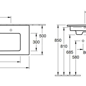 Villeroy & Boch Venticello – Möbelwaschtisch 1200×500 Mm, Mit Überlauf, 2 Hahnlöchern, Alpinweiß 4104CK01 8