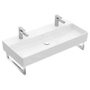 Villeroy & Boch Memento 2.0 – Doppelwaschbecken 1200×470 Mm, Mit Überlauf, 2 Hahnlöchern, CeramicPlus, Alpinweiß 4A22C4R1 14