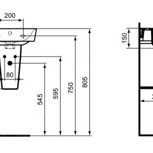 Ideal Standard Connect Air – Halbsäule 340x260x170 Mm, Weiß E034501 9
