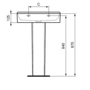 Ideal Standard Conca Ceram – Standsäule, Weiß T388101 8