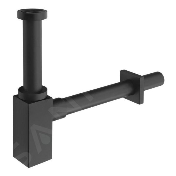 Sapho Siphons – Siphon Für Waschtisch 1 1/4, Abfluss 32 Mm, Eckig, Schwarzmatt SI415 1