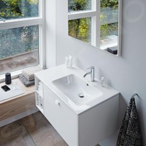 Duravit ME By Starck – Möbelwastisch Asymetrisch 830×490 Mm, 1 Hahnloch Rechts, WonderGliss, Weiß Matt 23468332001 11