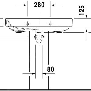 Duravit Happy D.2 – Säule, Weiß – Säule, Mit WonderGliss 08582700001 7