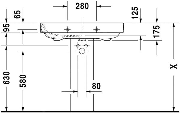 Duravit Happy D.2 – Säule, Weiß – Säule, Mit WonderGliss 08582700001 3