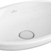 Villeroy & Boch Loop&Friends – Aufsatzwaschbecken, 585×380 Mm, Ohne Überlauf, Ohne Hahnloch, CermaicPlus, Alpinweiß 515101R1 19