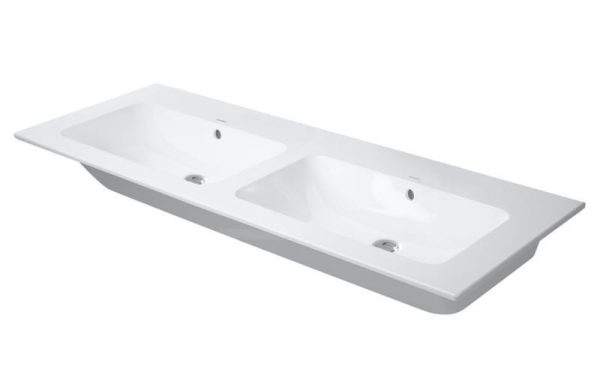 Duravit ME By Starck – Doppelwaschtisch-Möbel 1300×490 Mm, Mit Überlauf, Ohne Hahnloch, Weiß 2336130060 1