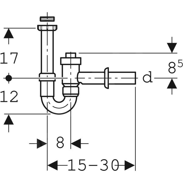 Geberit Zubehör – Rohr-Geruchsverschluss, Verschließbar, Rückflussventil, Waagrechter Auslauf, D 40 Mm 152.860.11.1 3