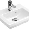 Villeroy & Boch Subway 2.0 – Handwaschbecken 370×305 Mm, Mit Überlauf, Mit Hahnloch, CeramicPlus, Weiß 731737R1 10