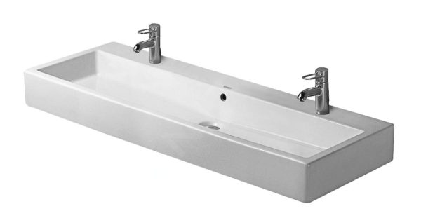 Duravit Vero – Doppelwaschtisch 1200×470 Mm, 2 Hahnlöchern, Alpinweiß 0454120026 1