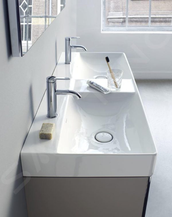 Duravit DuraSquare – Möbel-Doppelwaschtisch 1200×470 Mm, Mit 2 Hahnlöcher, DuraCeram, Mit WonderGliss, Alpinweiß 23531200711 4